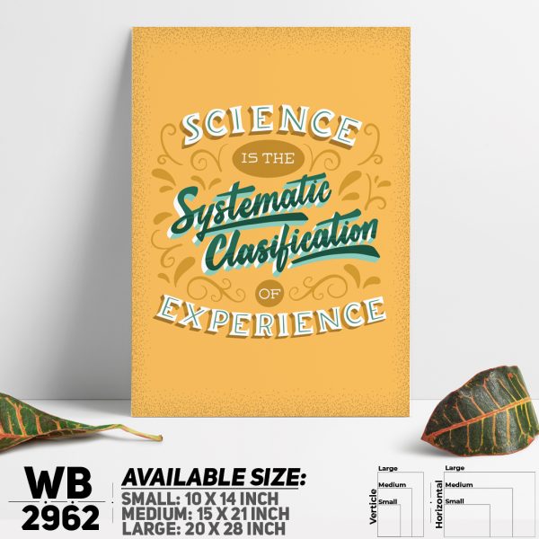 DDecorator Science Is Experience - Motivational Wall Canvas Wall Poster Wall Board - 3 Size Available - WB2962 - DDecorator