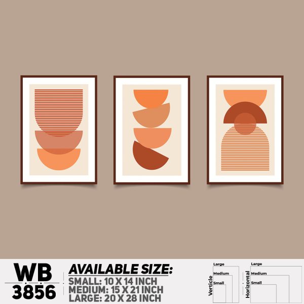 DDecorator Abstract ArtWork (Set of 3) Wall Canvas Wall Poster Wall Board - 3 Size Available - WB3856 - DDecorator