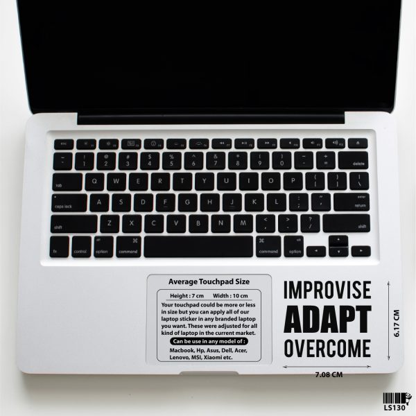DDecorator Improvise, Adapt & Overcome Laptop Sticker Vinyl Decal Removable Laptop Stickers For Any Kind of Laptop - LS130 - DDecorator