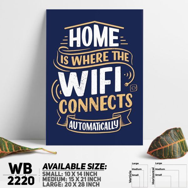 DDecorator Home is Where the WIFI Connects - Motivational Wall Canvas Wall Poster Wall Board - 3 Size Available - WB2220 - DDecorator