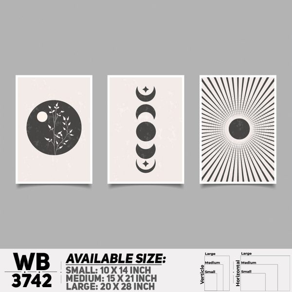DDecorator Astrophysics Abstract (Set of 3) Wall Canvas Wall Poster Wall Board - 3 Size Available - WB3742 - DDecorator
