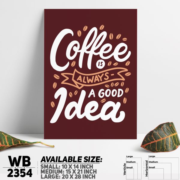 DDecorator Coffee Is Good - Motivational Wall Canvas Wall Poster Wall Board - 3 Size Available - WB2354 - DDecorator