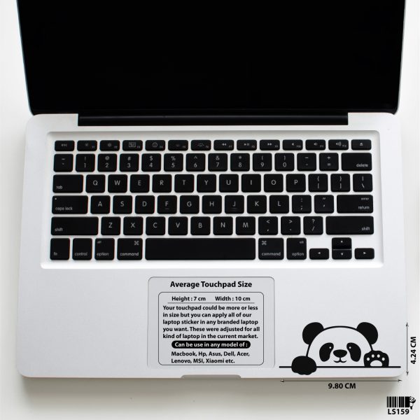 DDecorator Cute Panda Waving Laptop Sticker Vinyl Decal Removable Laptop Stickers For Any Kind of Laptop - LS159 - DDecorator
