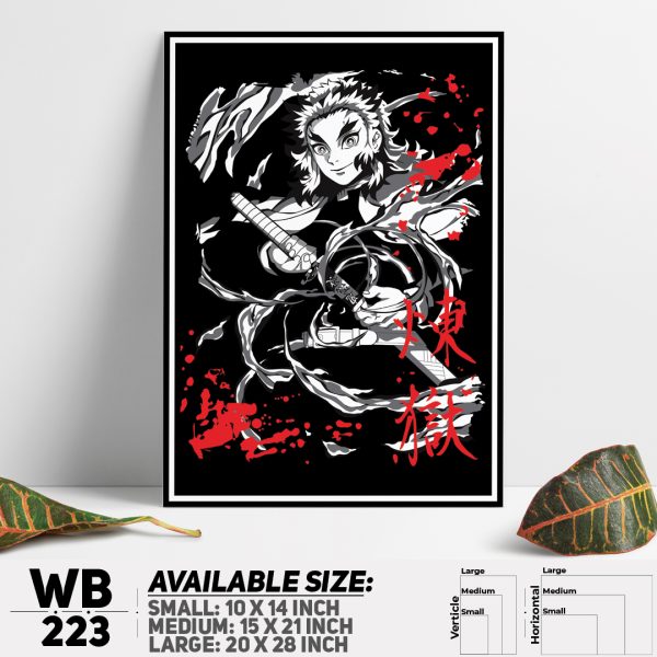 DDecorator Demon Slayer Anime Series Wall Canvas Wall Poster Wall Board - 3 Size Available - WB223 - DDecorator
