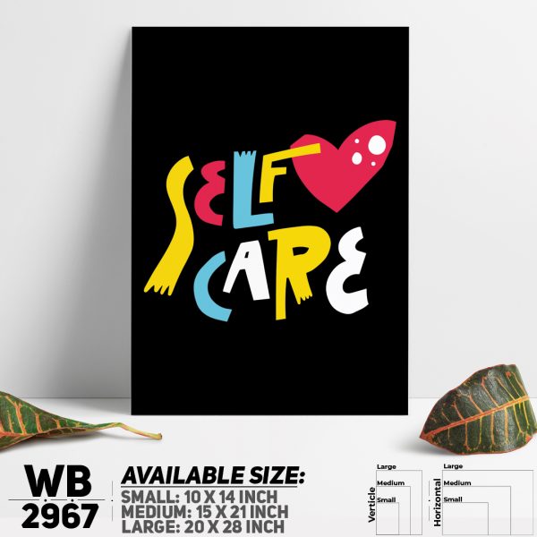 DDecorator Self Care - Motivational Wall Canvas Wall Poster Wall Board - 3 Size Available - WB2967 - DDecorator