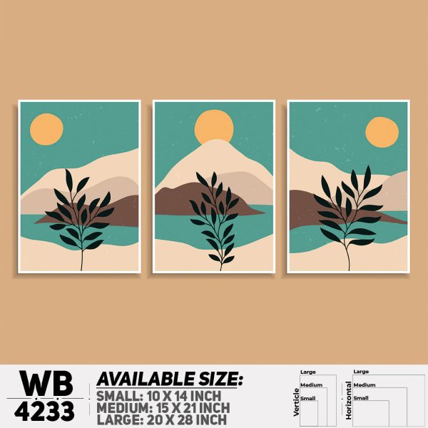 DDecorator Landscape & Horizon Design (Set of 3) Wall Canvas Wall Poster Wall Board - 3 Size Available - WB4233 - DDecorator