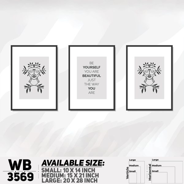 DDecorator Motivational & Flower (Set of 3) Wall Canvas Wall Poster Wall Board - 3 Size Available - WB3569 - DDecorator