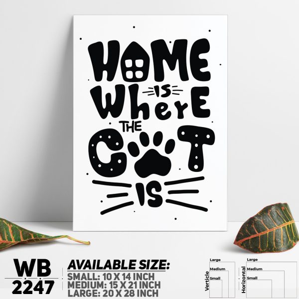 DDecorator Pet Lovers - Cat - Motivational Wall Canvas Wall Poster Wall Board - 3 Size Available - WB2247 - DDecorator
