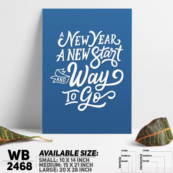 DDecorator New Start - Motivational Wall Canvas Wall Poster Wall Board - 3 Size Available - WB2468 - DDecorator