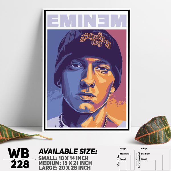 DDecorator Eminem American Rapper Wall Canvas Wall Poster Wall Board - 3 Size Available - WB228 - DDecorator