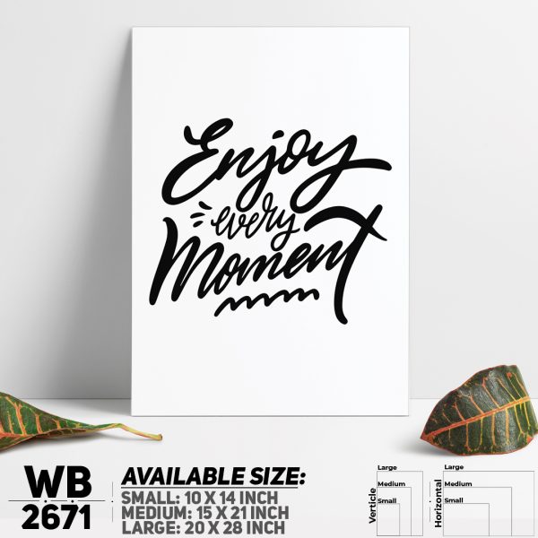 DDecorator Enjoy Every Moment - Motivational Wall Canvas Wall Poster Wall Board - 3 Size Available - WB2671 - DDecorator