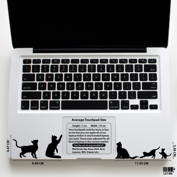 DDecorator Cute Cat Family Laptop Sticker Vinyl Decal Removable Laptop Stickers For Any Kind of Laptop - LS186 - DDecorator