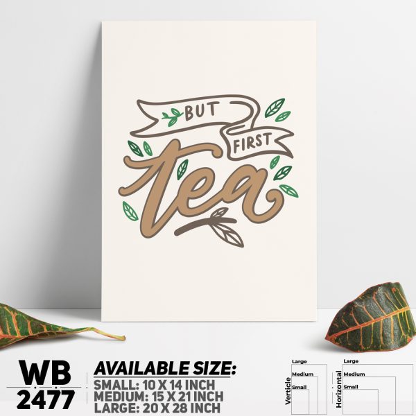 DDecorator Tea Is Love - Motivational Wall Canvas Wall Poster Wall Board - 3 Size Available - WB2477 - DDecorator