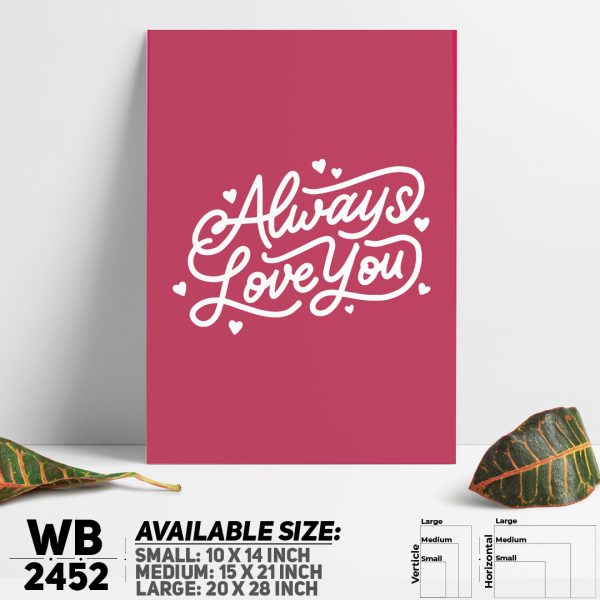 DDecorator Always Love Yourself - Motivational Wall Canvas Wall Poster Wall Board - 3 Size Available - WB2452 - DDecorator
