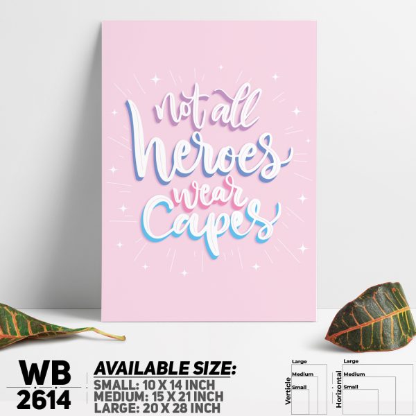 DDecorator Hero - Motivational Wall Canvas Wall Poster Wall Board - 3 Size Available - WB2614 - DDecorator