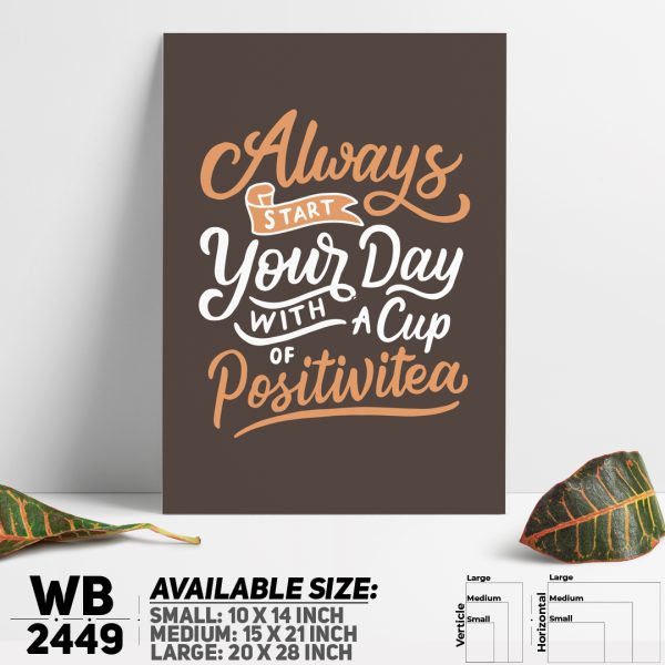 DDecorator Positive Attitude - Motivational Wall Canvas Wall Poster Wall Board - 3 Size Available - WB2449 - DDecorator