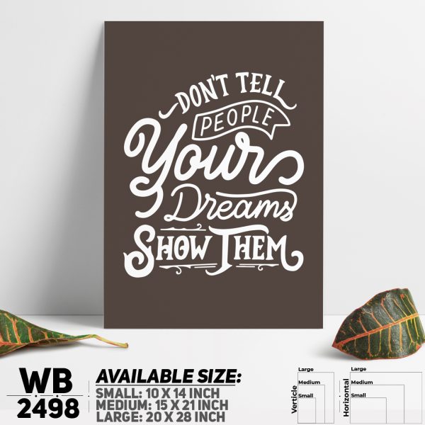 DDecorator Make Dream Happen - Motivational Wall Canvas Wall Poster Wall Board - 3 Size Available - WB2498 - DDecorator