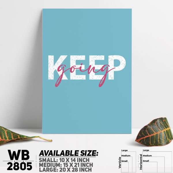 DDecorator Keep Going On - Motivational Wall Canvas Wall Poster Wall Board - 3 Size Available - WB2805 - DDecorator