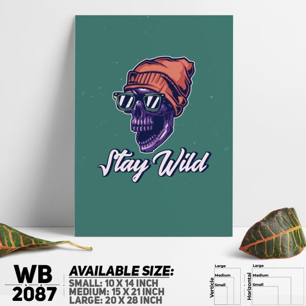 DDecorator Stay Wild - Motivational Wall Canvas Wall Poster Wall Board - 3 Size Available - WB2087 - DDecorator