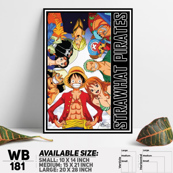 DDecorator One Piece Anime Manga series Wall Canvas Wall Poster Wall Board - 3 Size Available - WB181 - DDecorator