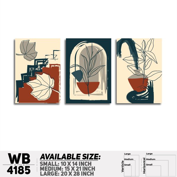 DDecorator Abstract Art (Set of 3) Wall Canvas Wall Poster Wall Board - 3 Size Available - WB4185 - DDecorator