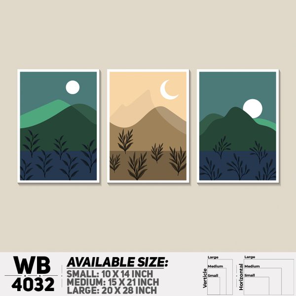 DDecorator Landscape & Horizon Design (Set of 3) Wall Canvas Wall Poster Wall Board - 3 Size Available - WB4032 - DDecorator