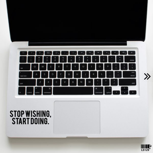 DDecorator Stop Wishing & Start Doing Laptop Sticker Vinyl Decal Removable Laptop Stickers For Any Kind of Laptop - LS129 - DDecorator