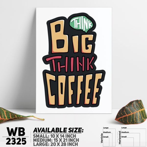 DDecorator Think Big Think Coffee - Motivational Wall Canvas Wall Poster Wall Board - 3 Size Available - WB2325 - DDecorator