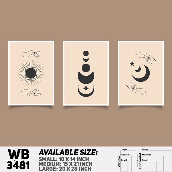 DDecorator Astrophysics Abstract ArtWork (Set of 3) Wall Canvas Wall Poster Wall Board - 3 Size Available - WB3481 - DDecorator