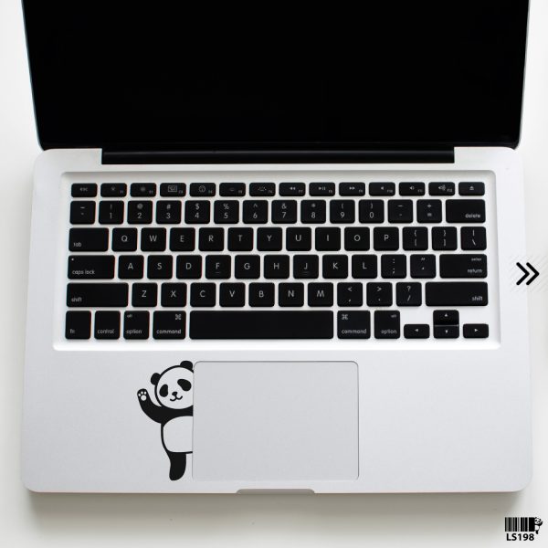 DDecorator Baby Panda Waving Hi (Left) Laptop Sticker Vinyl Decal Removable Laptop Stickers For Any Kind of Laptop - LS198 - DDecorator