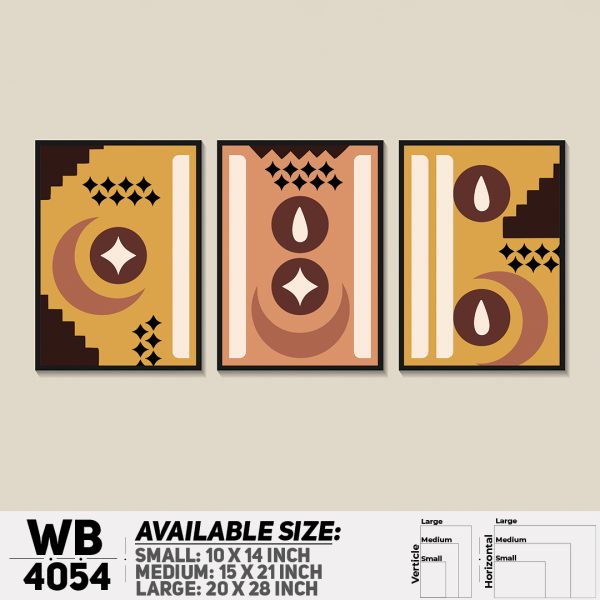 DDecorator Abstract Art (Set of 3) Wall Canvas Wall Poster Wall Board - 3 Size Available - WB4054 - DDecorator