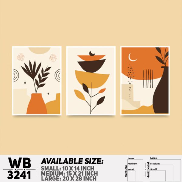 DDecorator Modern Abstract ArtWork (Set of 3) Wall Canvas Wall Poster Wall Board - 3 Size Available - WB3241 - DDecorator
