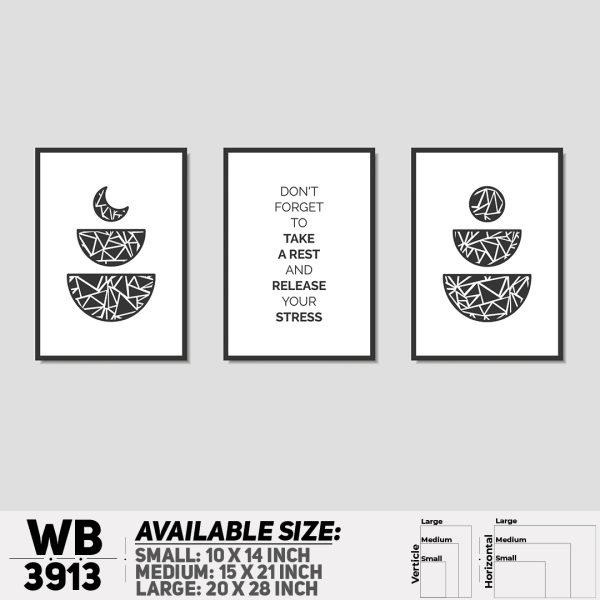 DDecorator Motivational & Abstract (Set of 3) Wall Canvas Wall Poster Wall Board - 3 Size Available - WB3913 - DDecorator