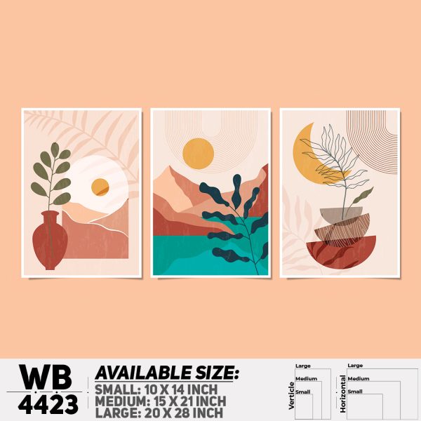 DDecorator Landscape & Horizon Design (Set of 3) Wall Canvas Wall Poster Wall Board - 3 Size Available - WB4423 - DDecorator