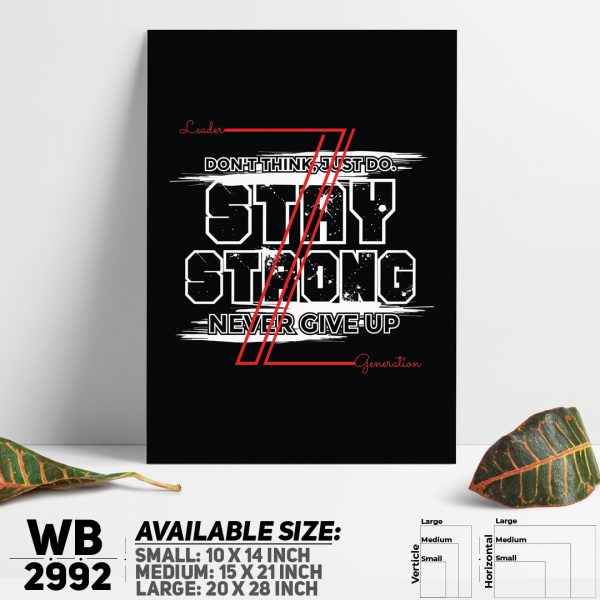 DDecorator Stay Strong - Motivational Wall Canvas Wall Poster Wall Board - 3 Size Available - WB2992 - DDecorator