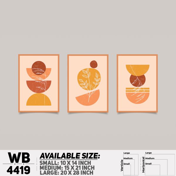 DDecorator Abstract Art (Set of 3) Wall Canvas Wall Poster Wall Board - 3 Size Available - WB4419 - DDecorator