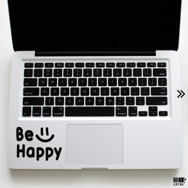 DDecorator Be Happy Laptop Sticker Vinyl Decal Removable Laptop Stickers For Any Kind of Laptop - LS126 - DDecorator