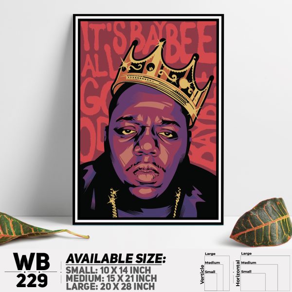 DDecorator The Notorious B.I.G. American Rapper Wall Canvas Wall Poster Wall Board - 3 Size Available - WB229 - DDecorator
