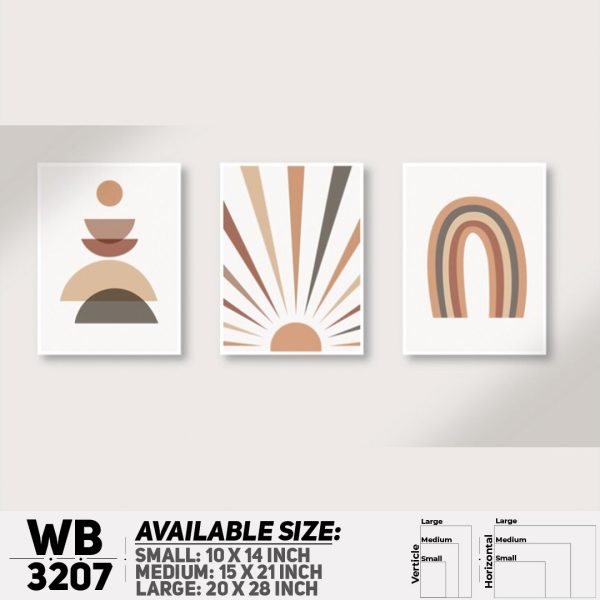 DDecorator Modern Abstract ArtWork (Set of 3) Wall Canvas Wall Poster Wall Board - 3 Size Available - WB3207 - DDecorator