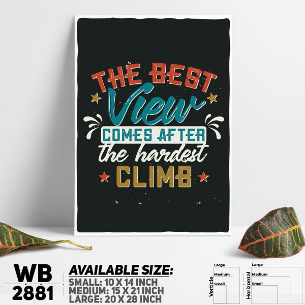 DDecorator Best View - Motivational Wall Canvas Wall Poster Wall Board - 3 Size Available - WB2881 - DDecorator