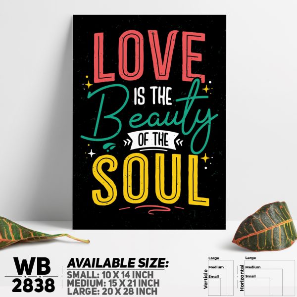 DDecorator Love Is Soul - Motivational Wall Canvas Wall Poster Wall Board - 3 Size Available - WB2838 - DDecorator