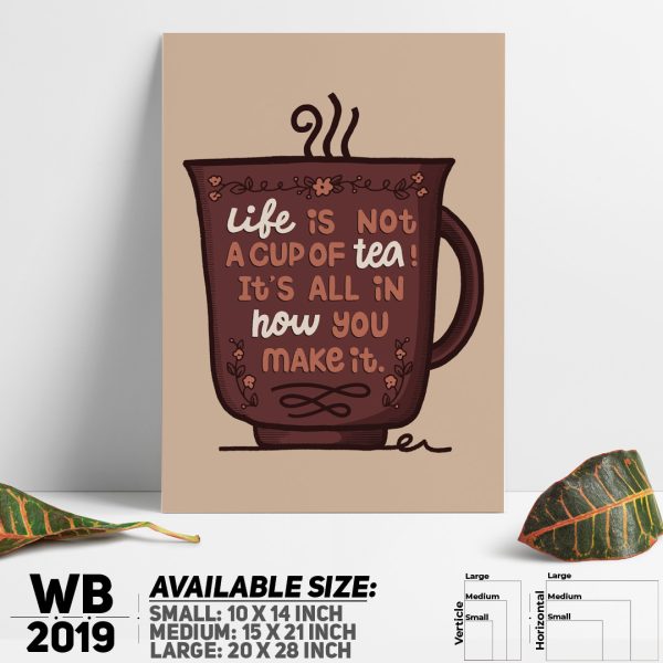 DDecorator Tea - Motivational Wall Canvas Wall Poster Wall Board - 3 Size Available - WB2119 - DDecorator