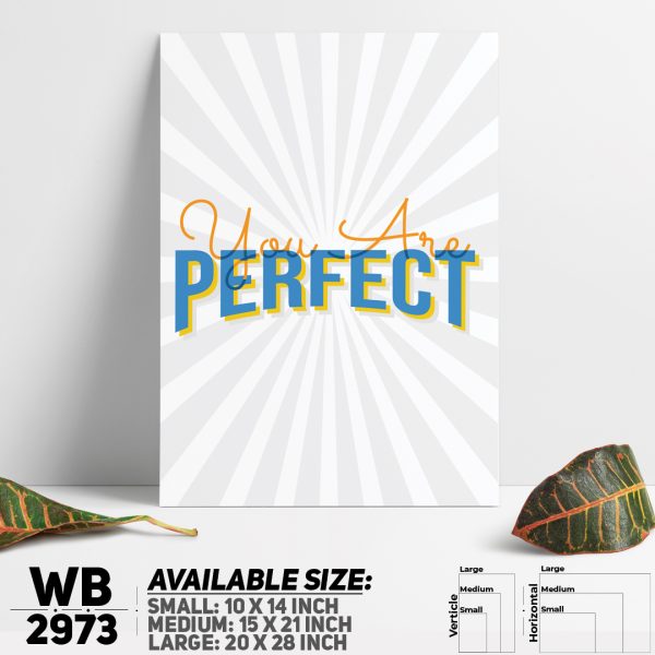 DDecorator You're Perfect - Motivational Wall Canvas Wall Poster Wall Board - 3 Size Available - WB2973 - DDecorator
