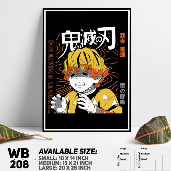 DDecorator Demon Slayer Anime Series Wall Canvas Wall Poster Wall Board - 3 Size Available - WB208 - DDecorator