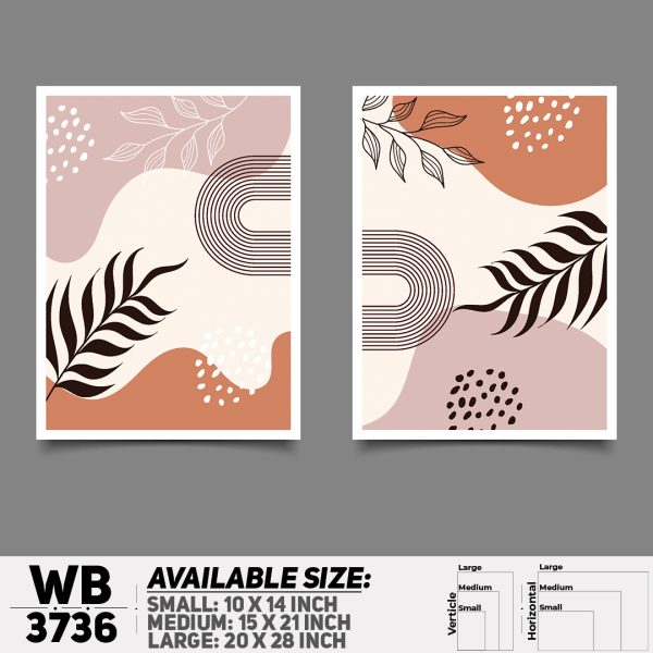 DDecorator Flower And Leaf ArtWork (Set of 3) Wall Canvas Wall Poster Wall Board - 3 Size Available - WB3736 - DDecorator