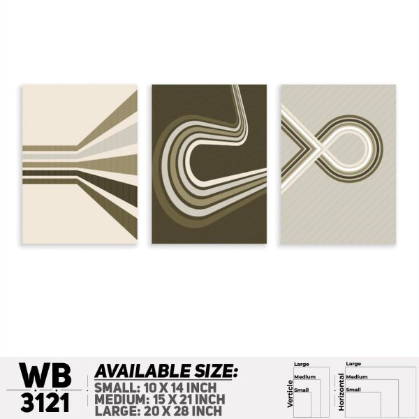 DDecorator Modern Abstract ArtWork (Set of 3) Wall Canvas Wall Poster Wall Board - 3 Size Available - WB3121 - DDecorator