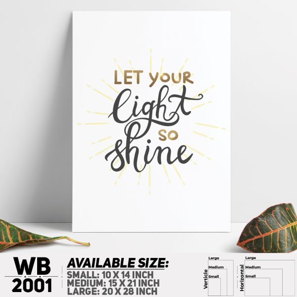 DDecorator Shine In Life - Motivational Wall Canvas Wall Poster Wall Board - 3 Size Available - WB2001 - DDecorator