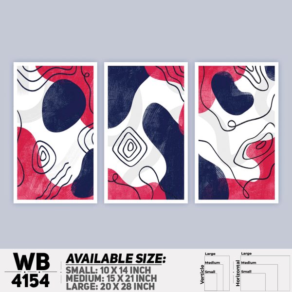 DDecorator Abstract Art (Set of 3) Wall Canvas Wall Poster Wall Board - 3 Size Available - WB4154 - DDecorator