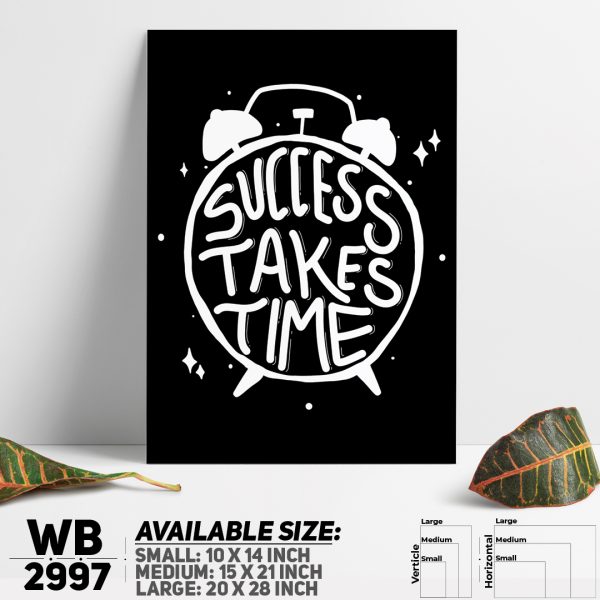 DDecorator Success Takes Time - Motivational Wall Canvas Wall Poster Wall Board - 3 Size Available - WB2997 - DDecorator