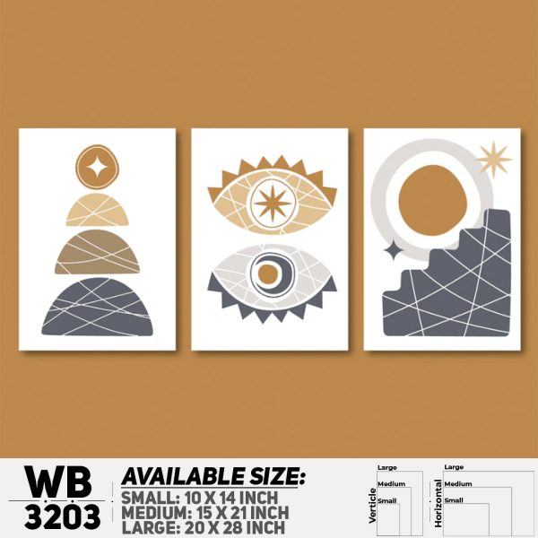 DDecorator Modern Abstract ArtWork (Set of 3) Wall Canvas Wall Poster Wall Board - 3 Size Available - WB3203 - DDecorator